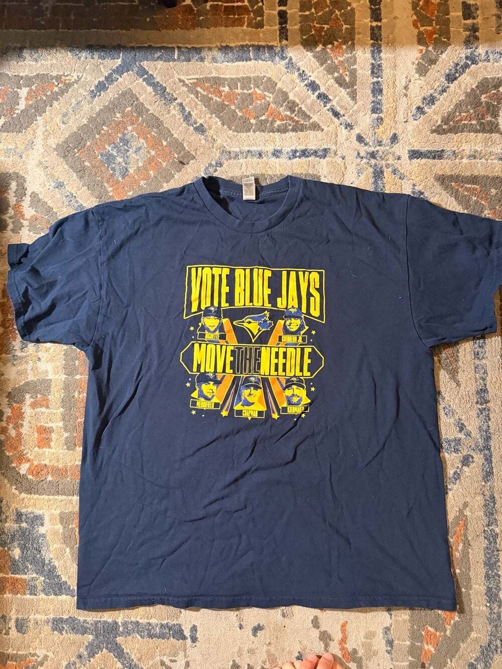 Gildan Vote Blue Jays Move The Needle Size XL Blue T-Shirt